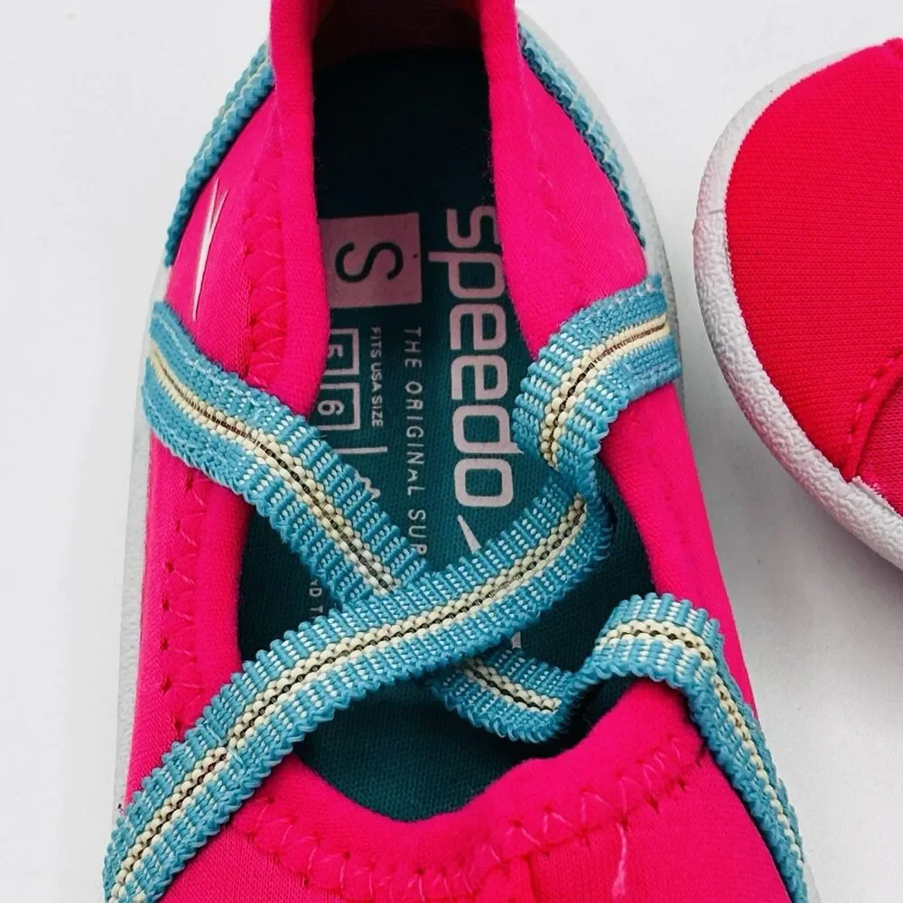 New Speedo Water Shoes Girl Pink Size Small 5/6 Fun Comfortable Trendy